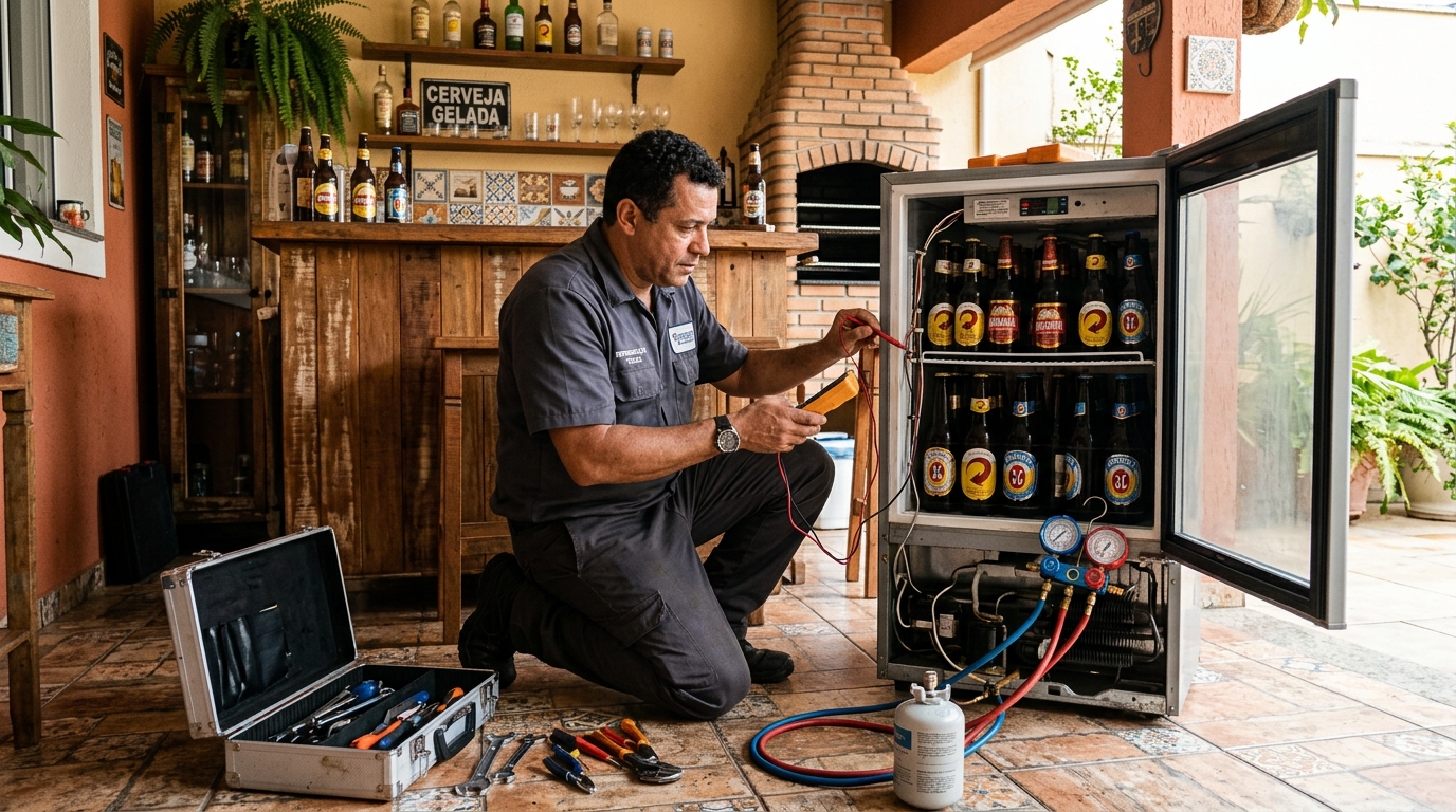 Aplicação de gás refrigerante em cervejeira atendida em Manaus‑AM